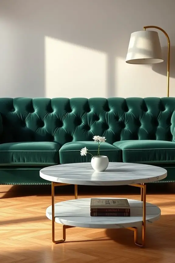 luxurious tufted velvet sofas