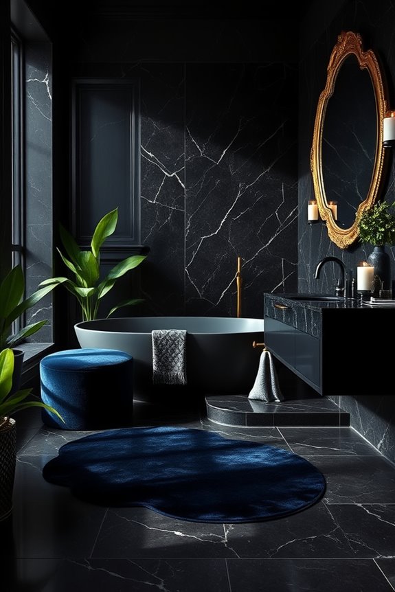 luxurious velvet enhances ambiance