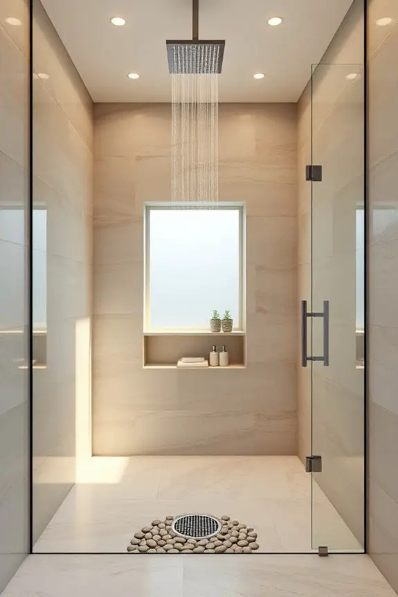 luxurious walk in shower design