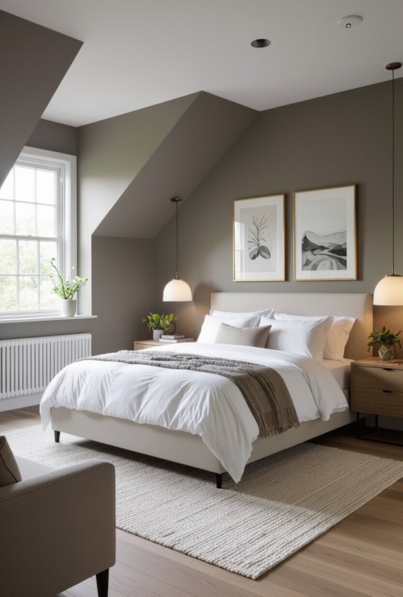 luxury attic with skylights