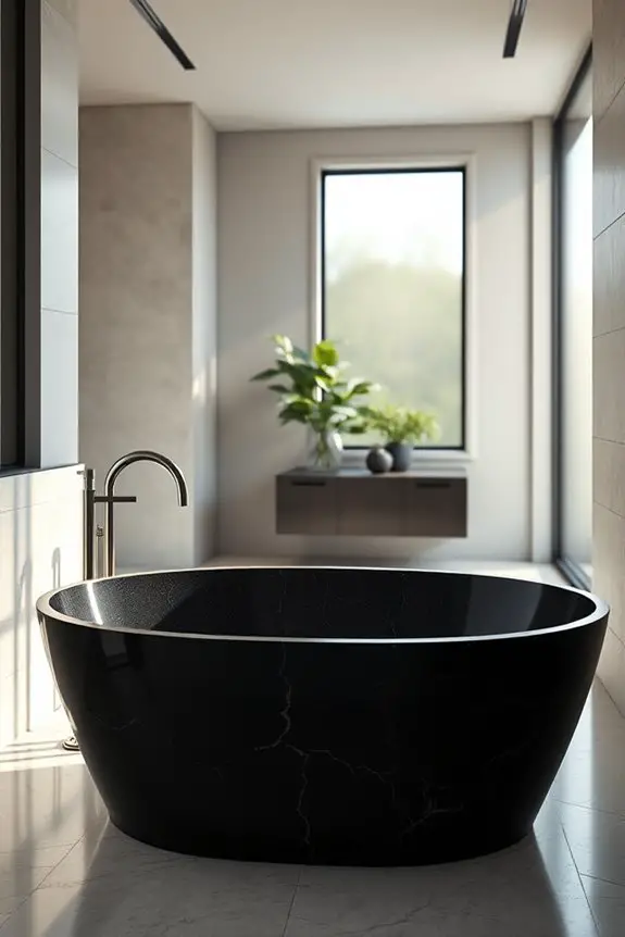 luxury black granite bathtubs