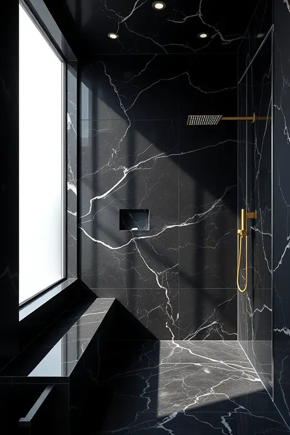 luxury black marble enclosures