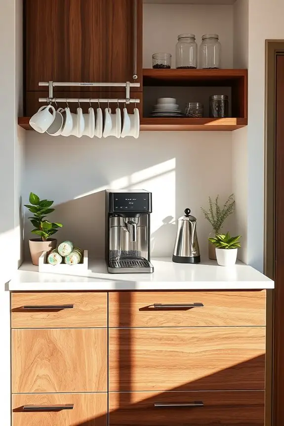 luxury built in coffee station