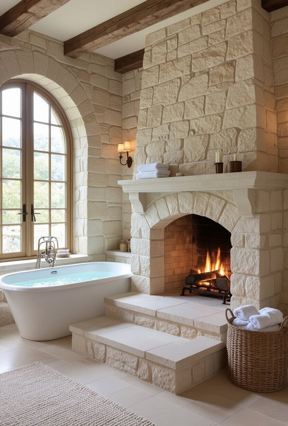 luxury stone bath retreat