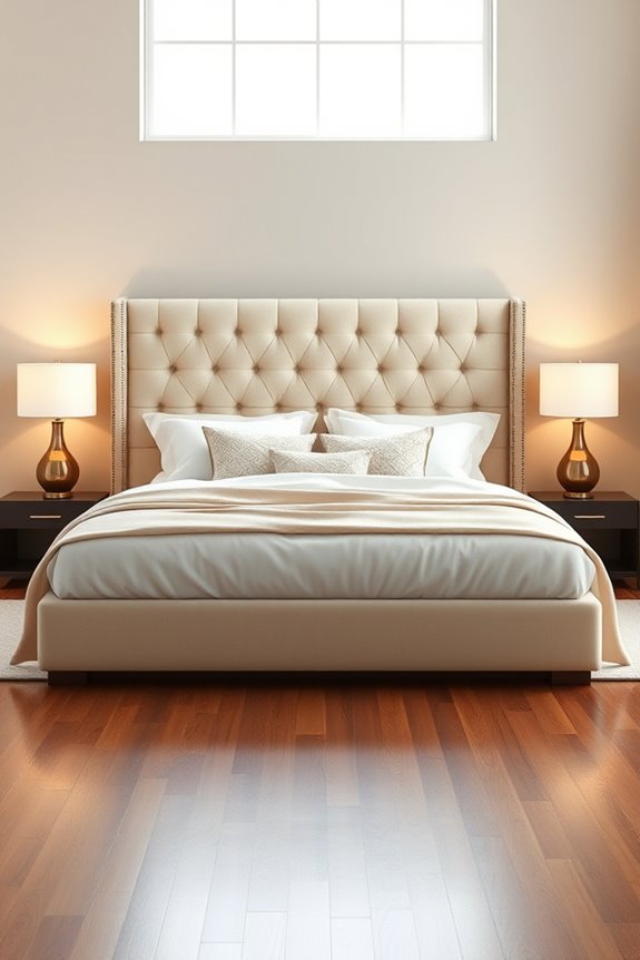 luxury tufted box bed