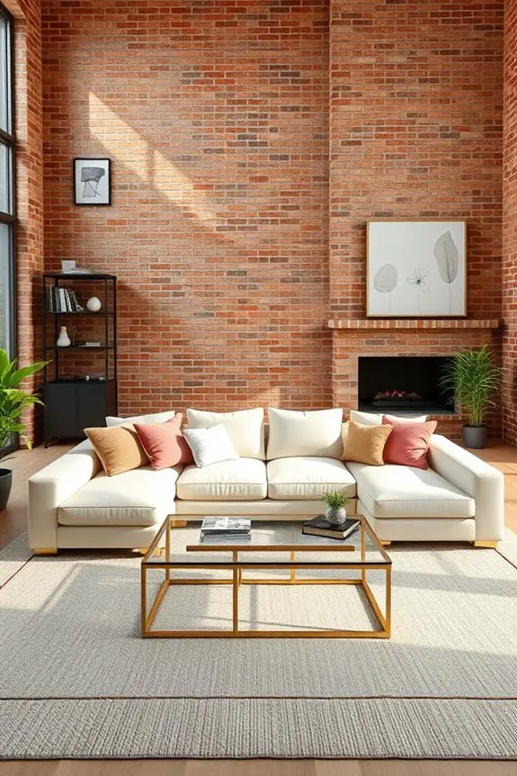 luxury with exposed brick