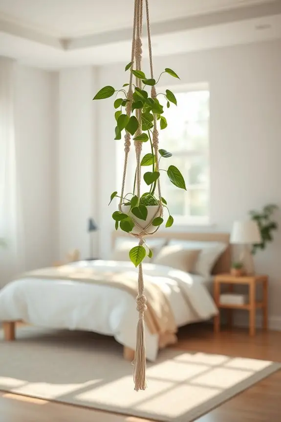 macrame plant hangers decor