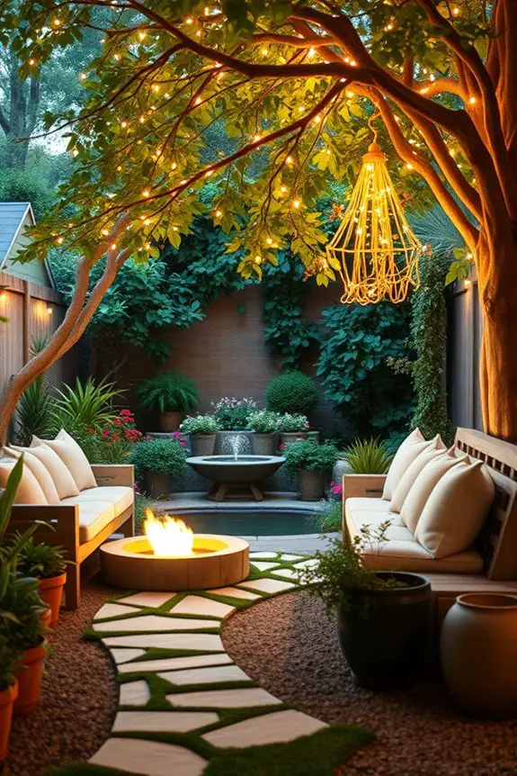 magical backyard lighting oasis