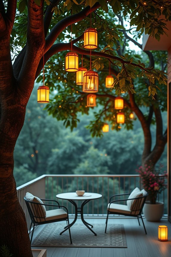 magical balcony fairy lights