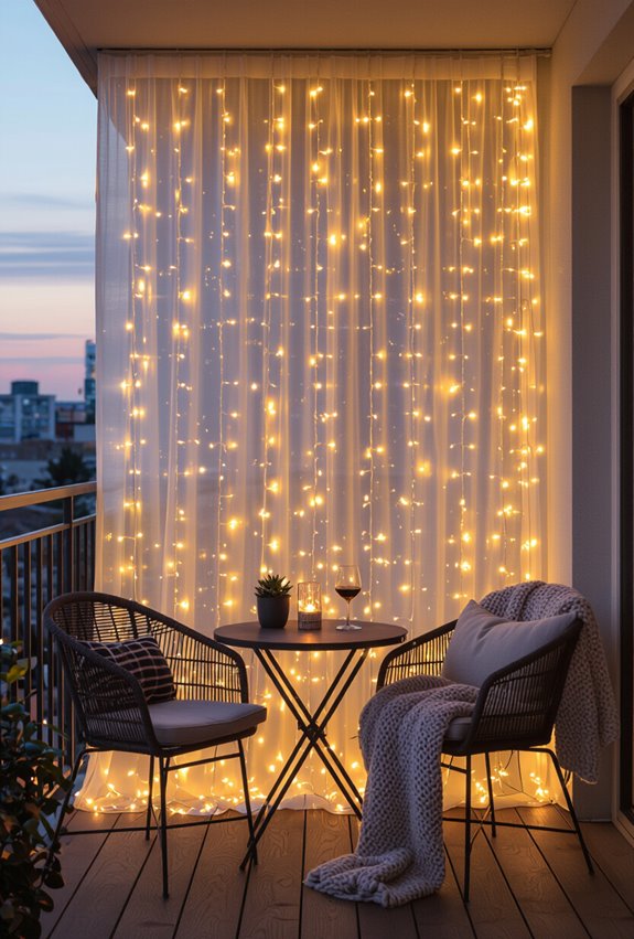 magical balcony fairy lights
