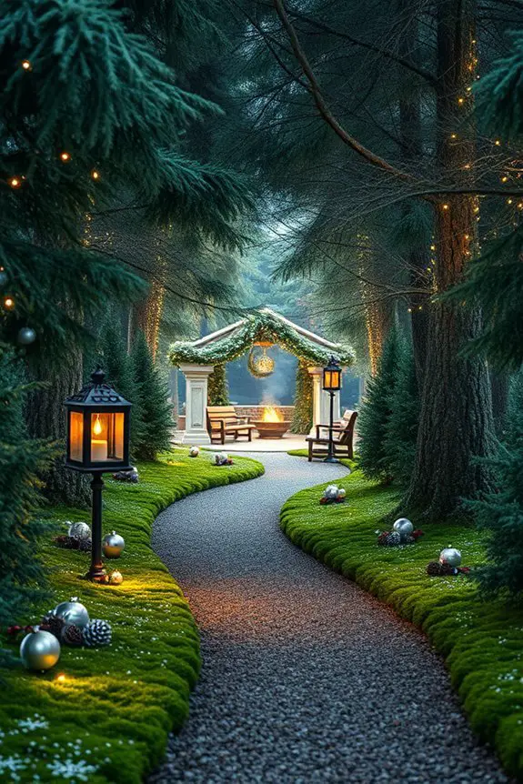 magical holiday forest pathway