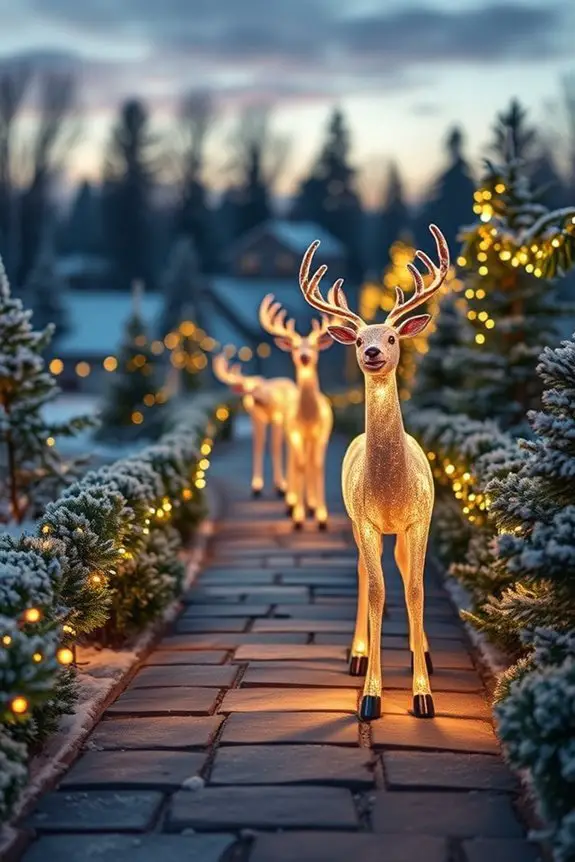 magical illuminated reindeer display