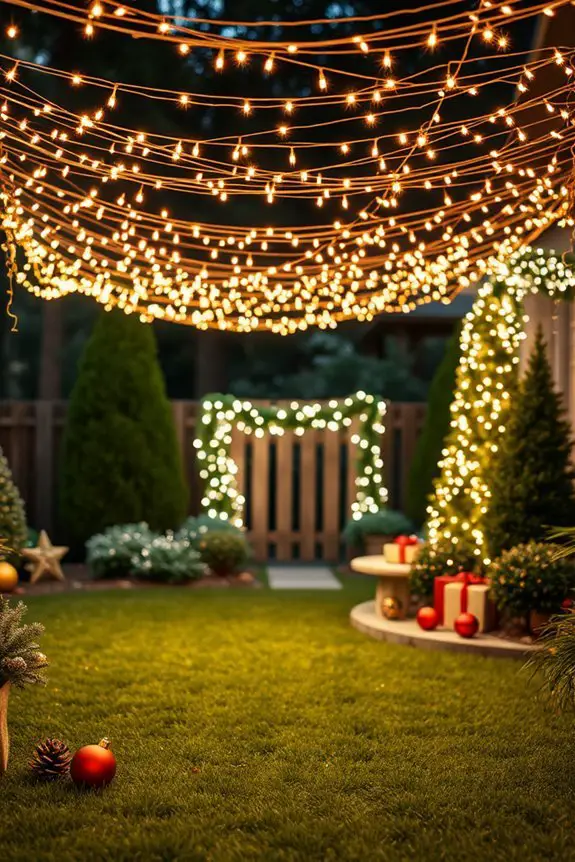 magical outdoor christmas canopy