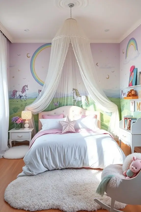 magical unicorn themed bedroom decor