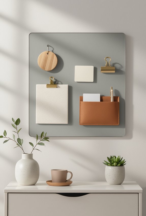 magnetic bedside notes organizer