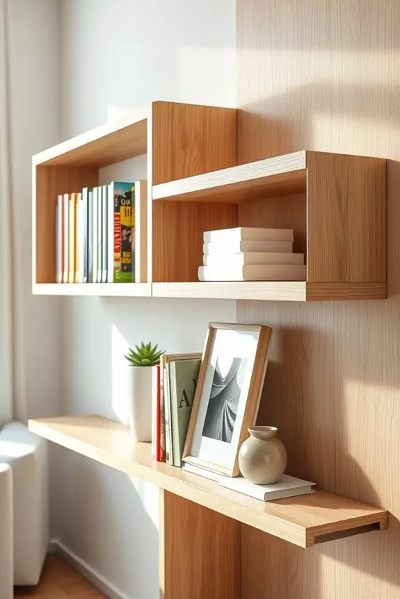 magnetic strip bookshelf design