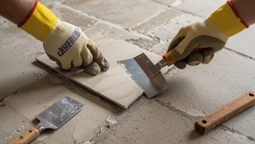 manual tile removal technique