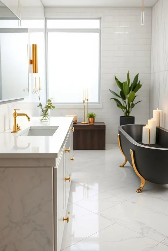 marble and metal elegance