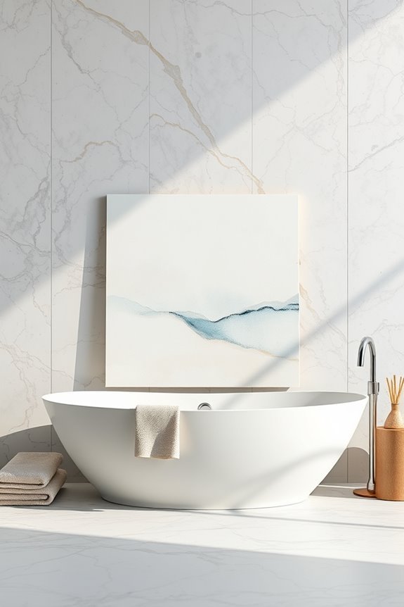marble artwork enhances elegance