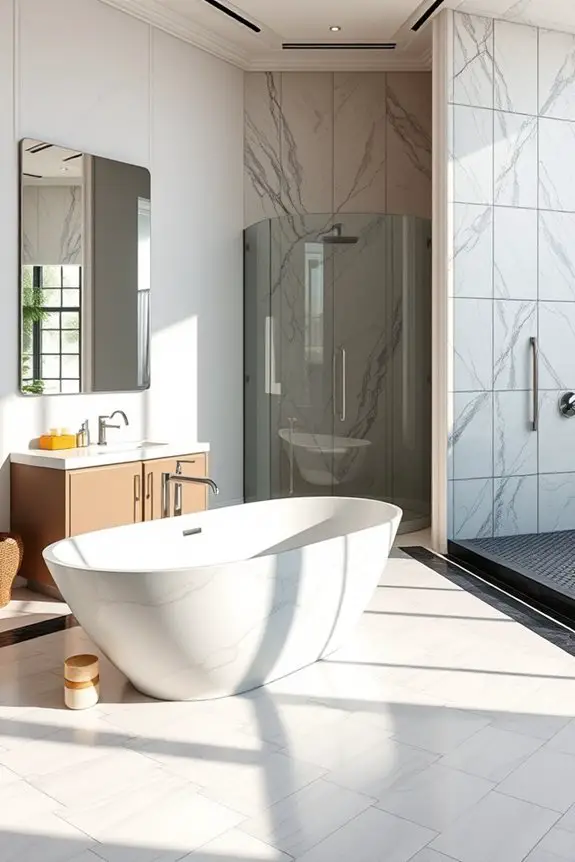 marble contrast enhances aesthetics