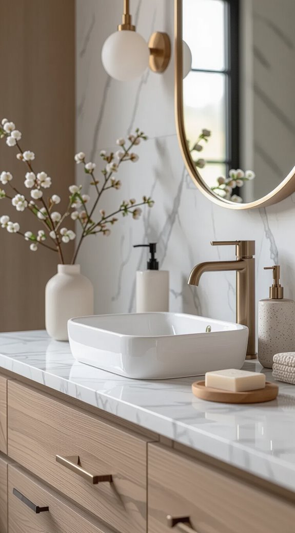 marble elegance versus quartz durability