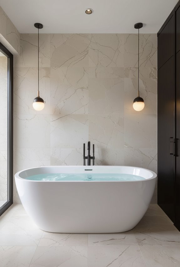 marble freestanding deep soaking