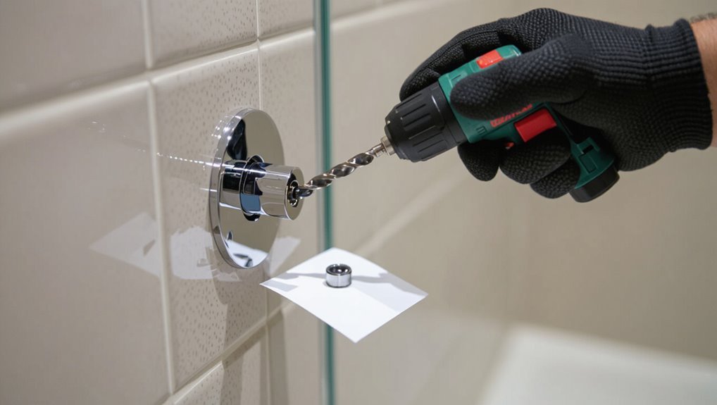 mark and drill hinges carefully