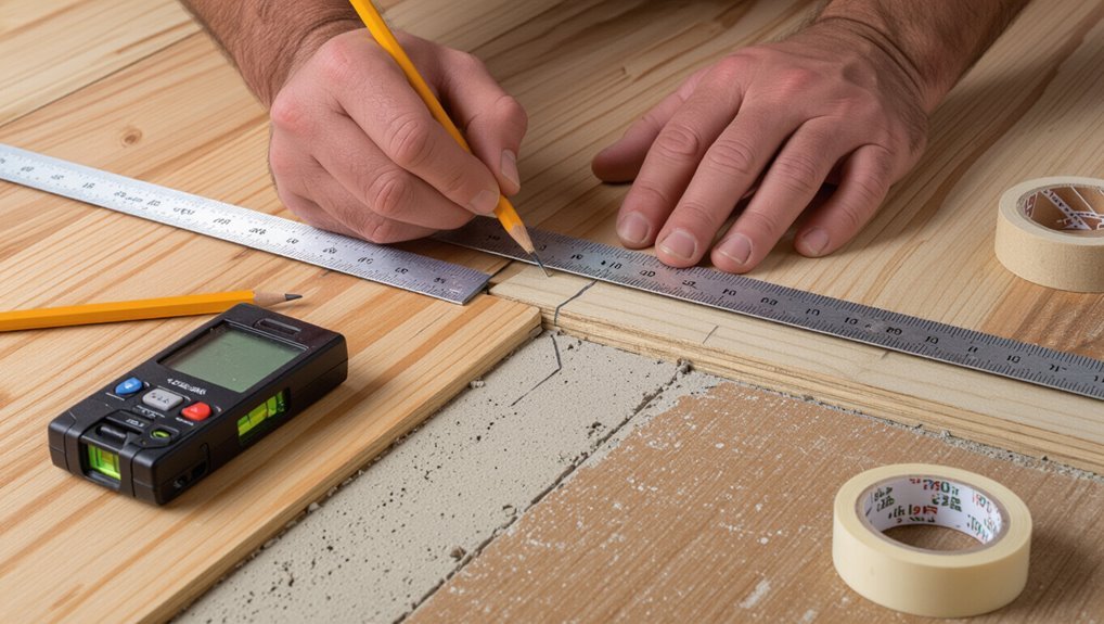 mark outlet trace joists