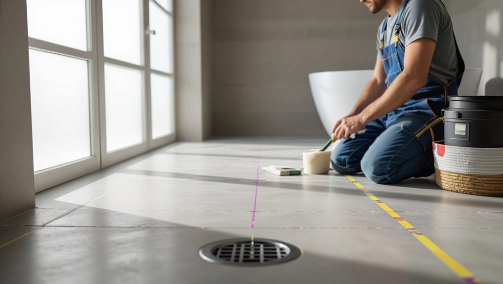 mark waterproofing installation details