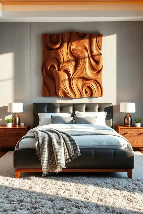 masculine wooden wall sculptures