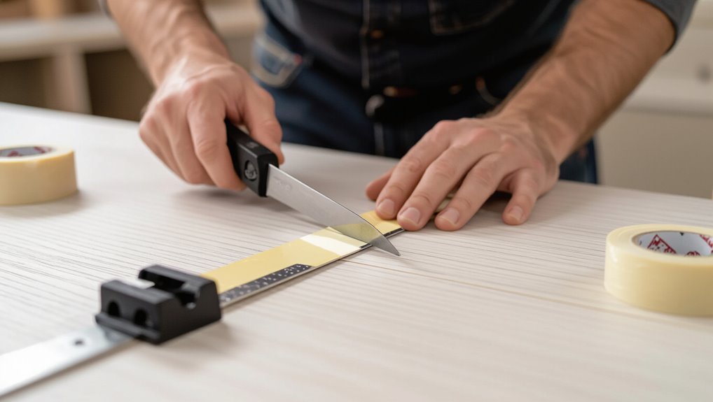 masking tape prevents chipping