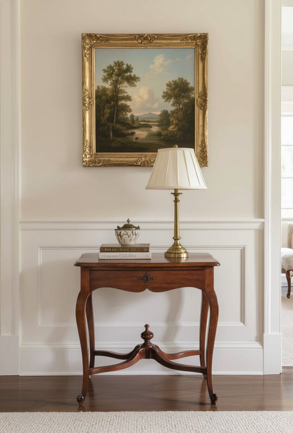 match period lighting to antiques
