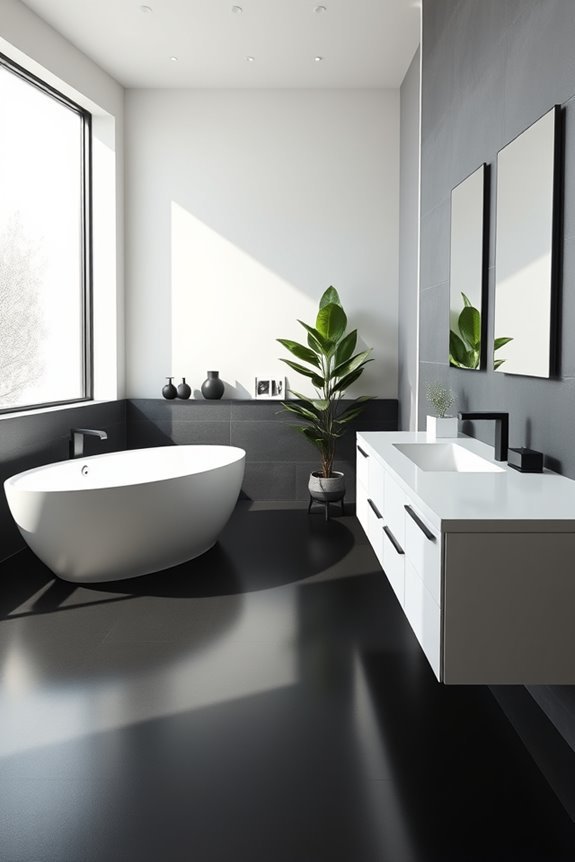 matte black bathroom elegance
