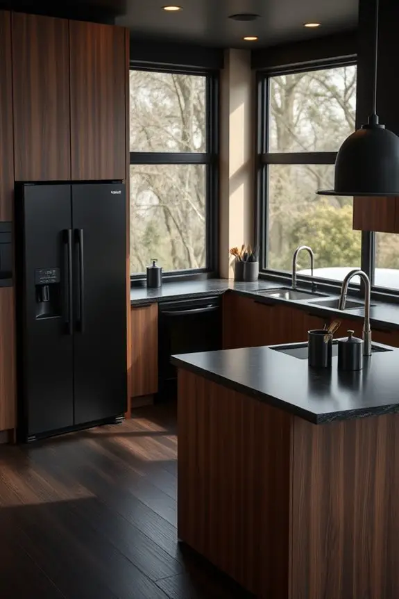 matte black kitchen elegance