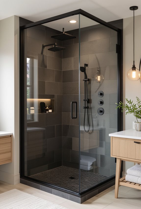 matte black spa like shower