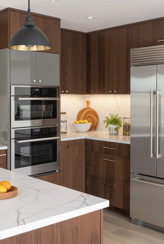matte gray meets warmwood