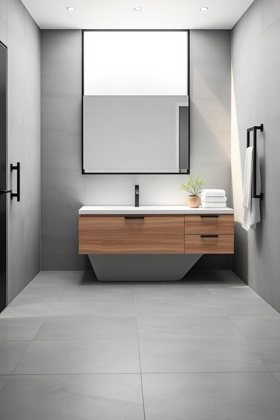 matte gray tiles elegance