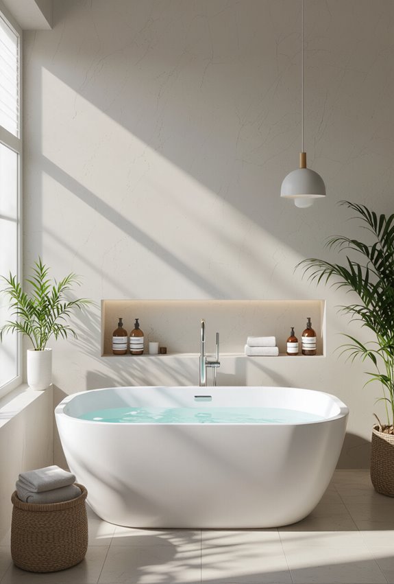matte white rounded fixtures