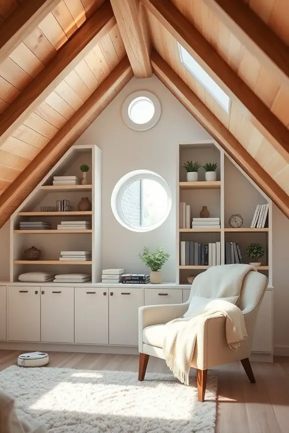 maximize attic bedroom storage