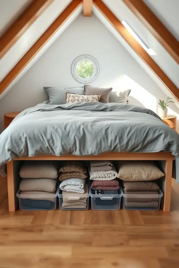 maximize attic bedroom storage