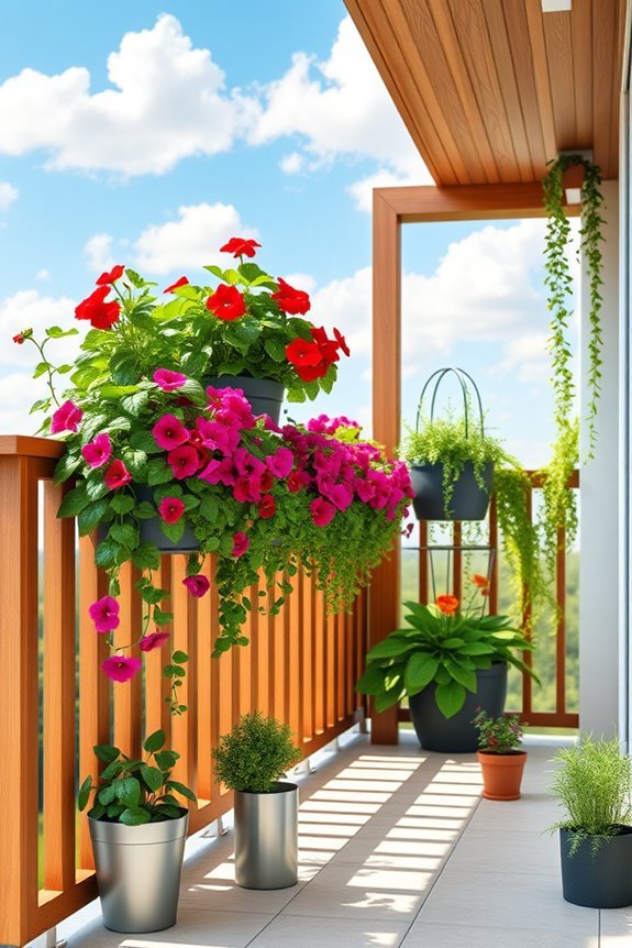 maximize balcony planting space