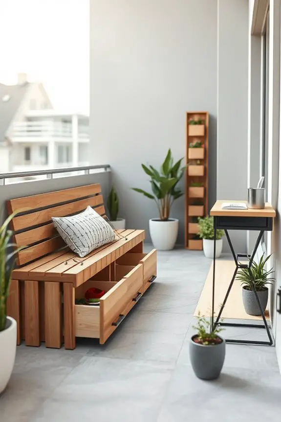 maximize balcony storage creatively