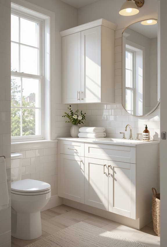 maximize bathroom corner storage