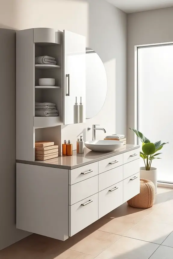maximize bathroom storage efficiency