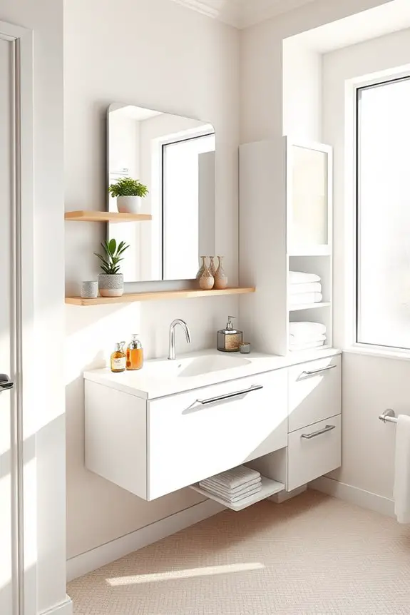 maximize bathroom storage efficiently