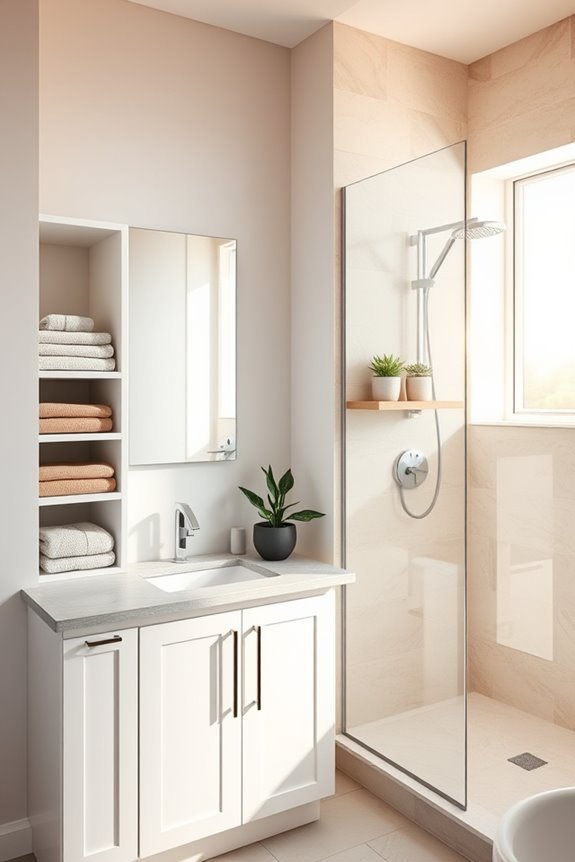 maximize bathroom storage space