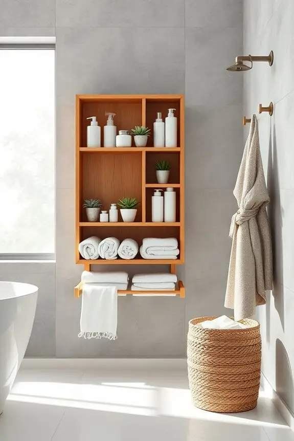 maximize bathroom storage vertically