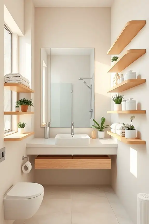 maximize bathroom vertical space