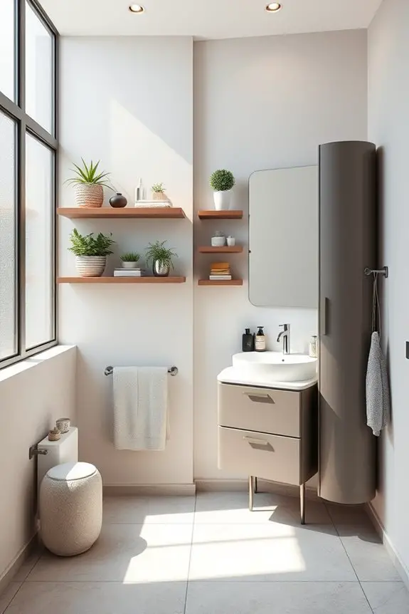 maximize bathroom vertical space