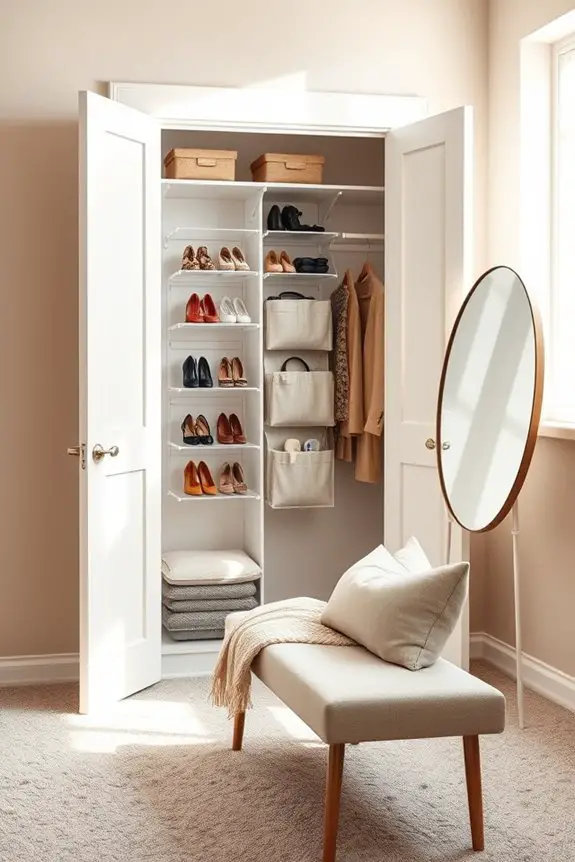 maximize closet door storage